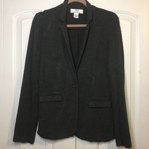 M Magaschoni Heathered Gray Jersey Knit Blazer Size S